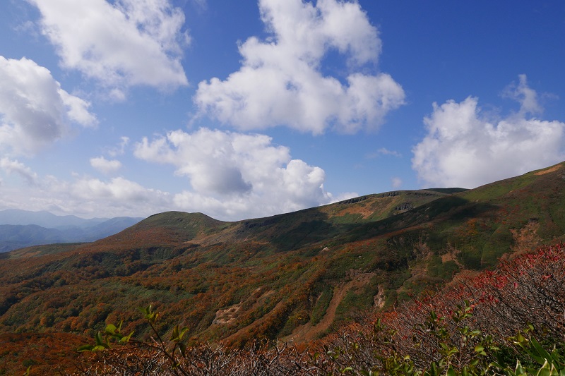 栗駒山の紅葉の景色の写真